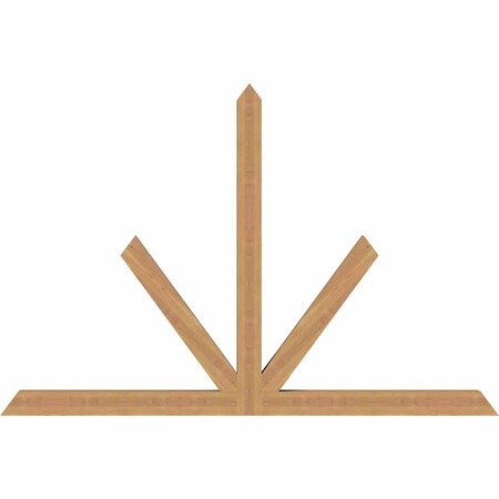 Ekena Millwork Saratoga Timber Gable Bracket, Western Red Cedar, 72"W x 48"H x 3 1/2"D x 3 1/2"F, 16/12 Pitch GBW072X48X0404SAR00SWR